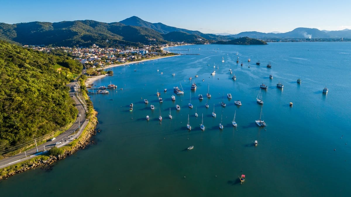 Aerial view of Praia do Baixio, Porto Belo