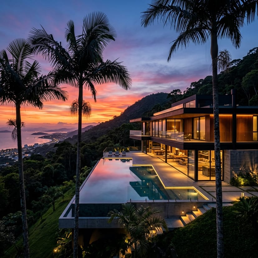 Luxury mansion with beach access in Novo Campeche