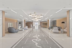 Entrance Hall at One Tower by FG Empreendimentos